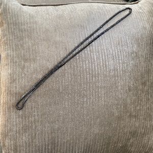 Metallic onyx long chain necklace